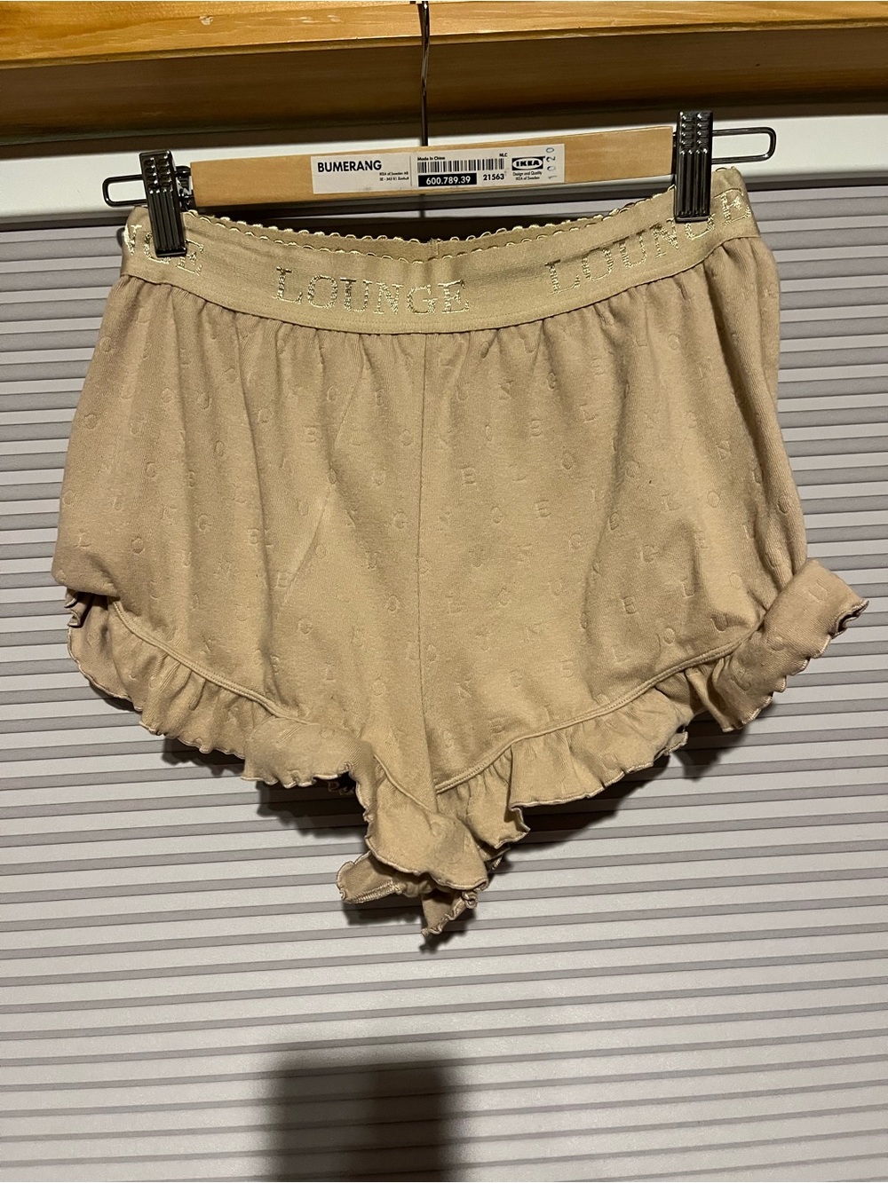 Lounge Women's Ruffle Shorts - Beige